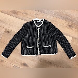 ba&sh Black and White Wool Knit Sweater New Without Tags Size Small